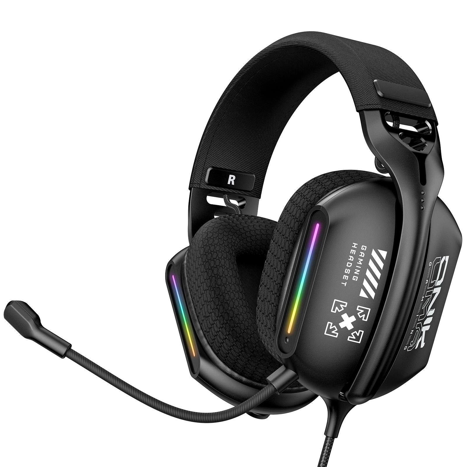 V562-A101320700ADE-202508280107-00 Rgb Gaming Headset With Mic 2.2M Cable Black - Image 1