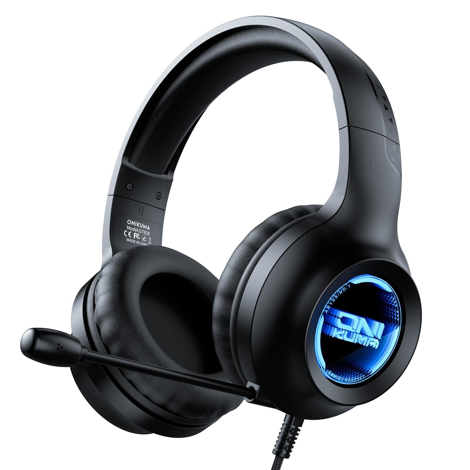 V562-A101498700ADE-202508280045-00 40Mm Custom Drive Game Headphones With Abyss Lamp Effect Black - Image 1