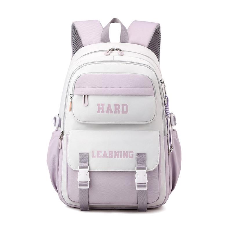 V562-A1016374060DBT-202508282021-00 Versatile 15.6 Backpack for School & Work - Casual Design - Purple White - Image 1
