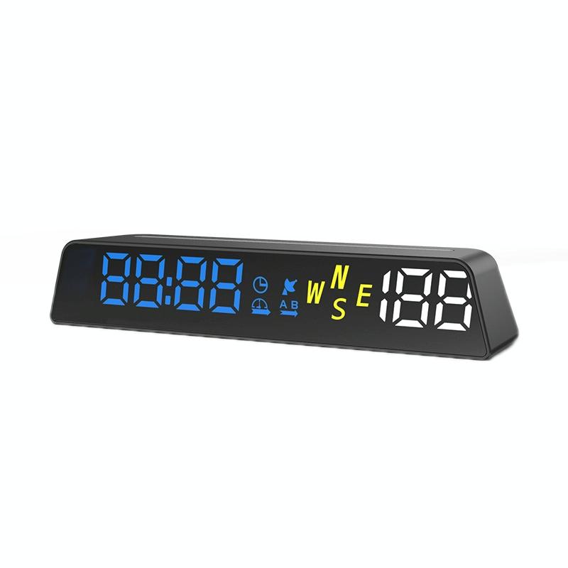 V562-A1017225060DBT-202508290811-00 Usb Powered Hd Vehicle Altitude Meter Hud Display - Blue White - Image 1