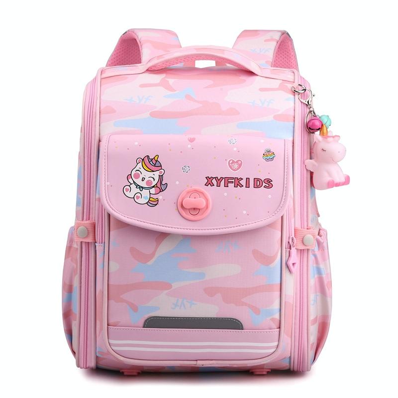 V562-A1019324060DBT-202508281416-00 Double School Backpack for Girls - Pink - Image 1