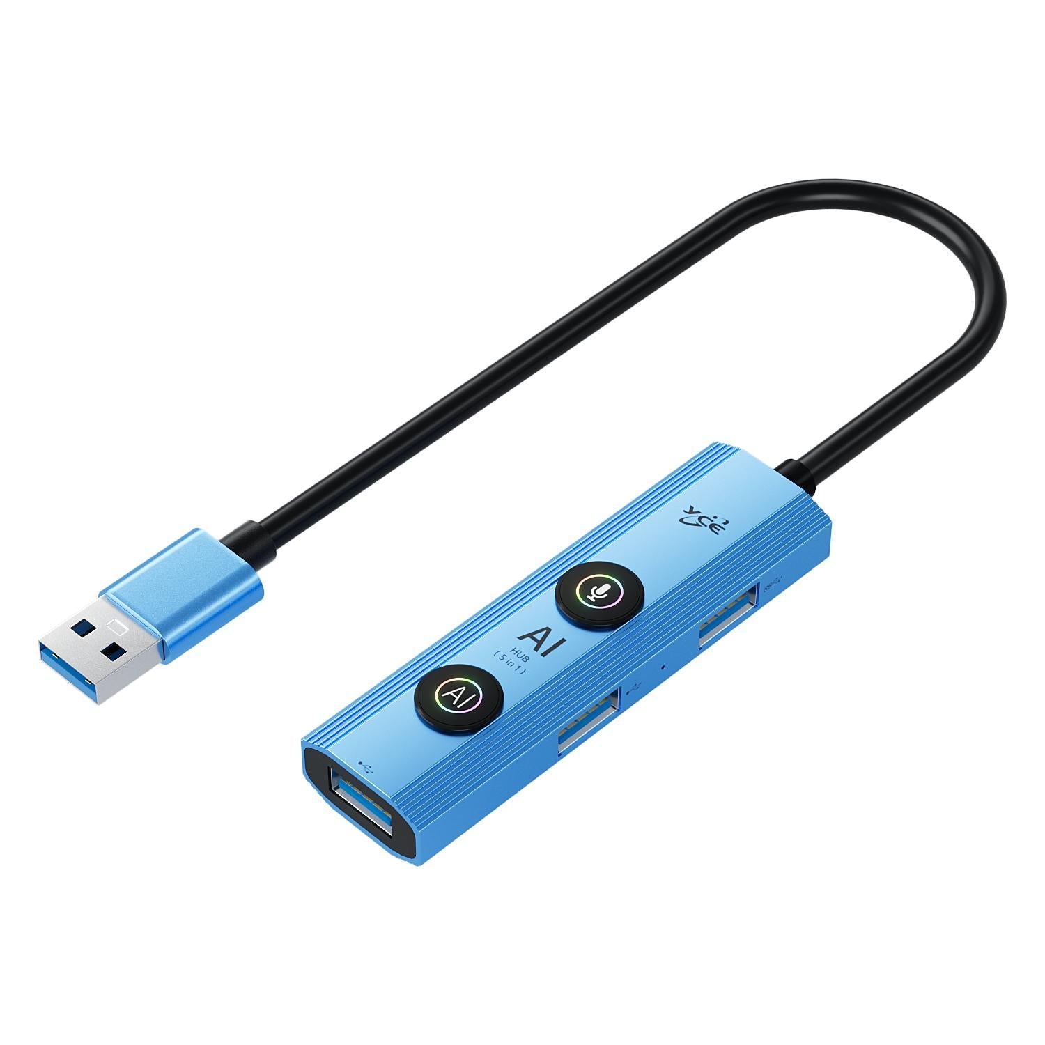 V562-A102149700ADE-202508280430-00 5-In-1 Usb3.0 Hub Adapter Docking Station Blue - Image 1