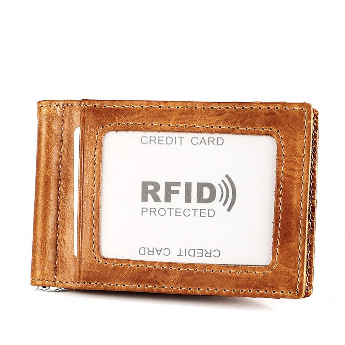 V562-A10259500ADE-202508271041-00 Antimagnetic Leather Wallet with Rfid Protection and Card Slots - Image 1
