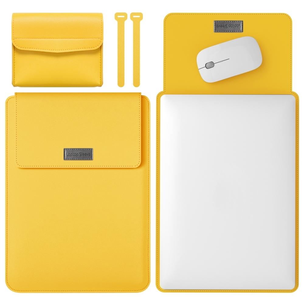 V562-A103402300ADE-202508290641-00 11 / 12 Inch Leather Computer Bag - Lightweight & Portable - 4 in 1 - Yellow - Image 1