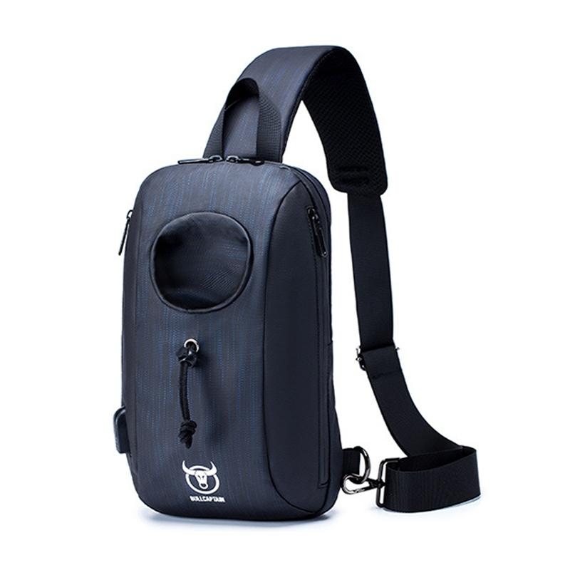 V562-A1054892060DBT-202508282341-00 Large Capacity Waterproof Chest Bag With Usb Charging Crossbody Design - Blue - Image 1