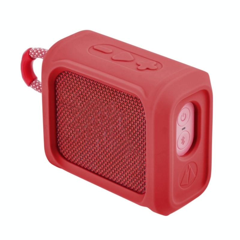 V562-A1060732060DBT-202508281855-00 Portable Silicone Speaker Cover with Strap for Jbl Go3 - Red - Image 1