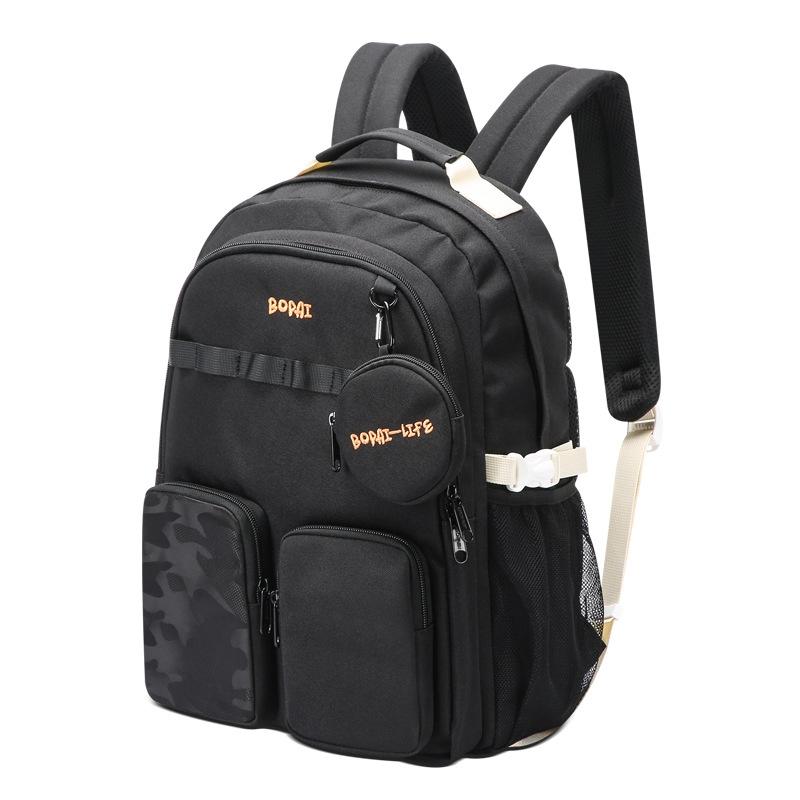 V562-A1062164060DBT-202508281635-00 Lightweight Canvas Backpack - Compact and Durable - Black 2 - Image 1