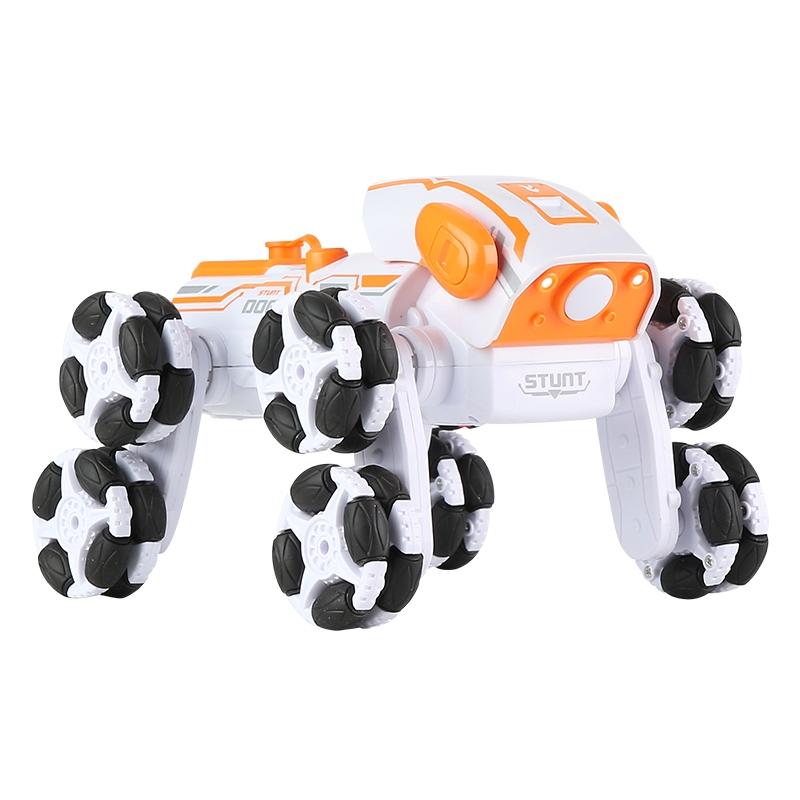 V562-A106290500ADE-202508281236-00 Intelligent 8-wheel Stunt Vehicle with Remote Control - Orange - Image 1