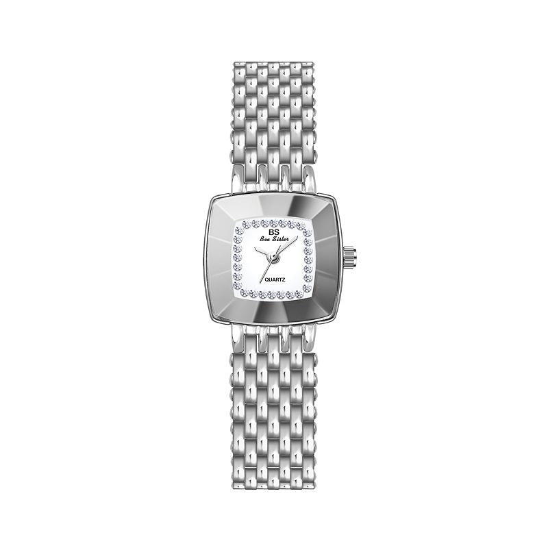 V562-A1063552060DBT-202508282110-00 Stainless Steel Square Dial Women Watch with Simple Strap - Silver - Image 1