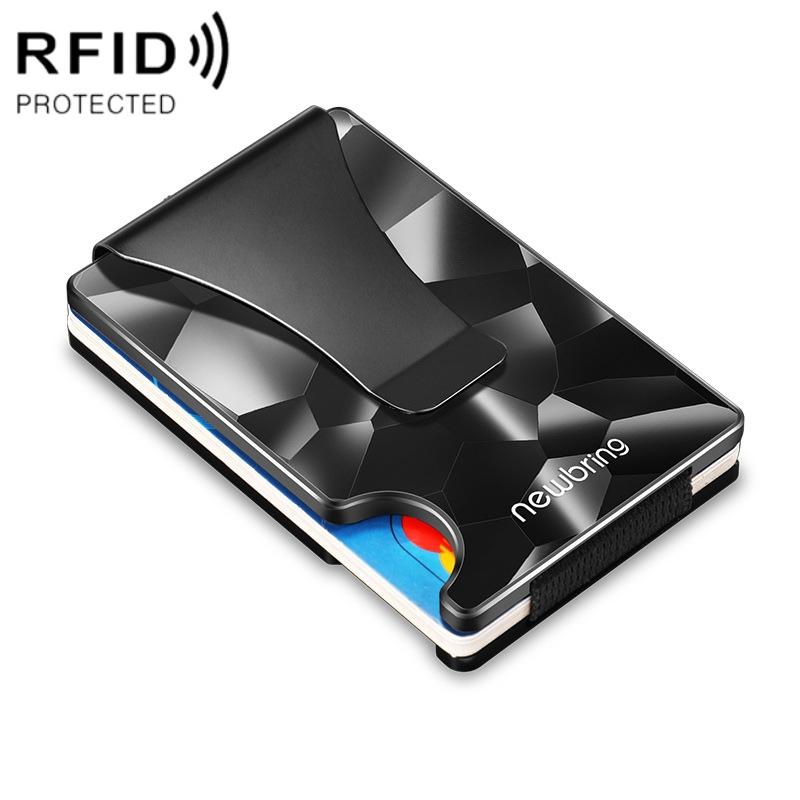 V562-A1065512060DBT-202508281446-00 Anti-magnetic Metal Card Holder for Multiple Cards - Large - Geometric Pattern - Image 1