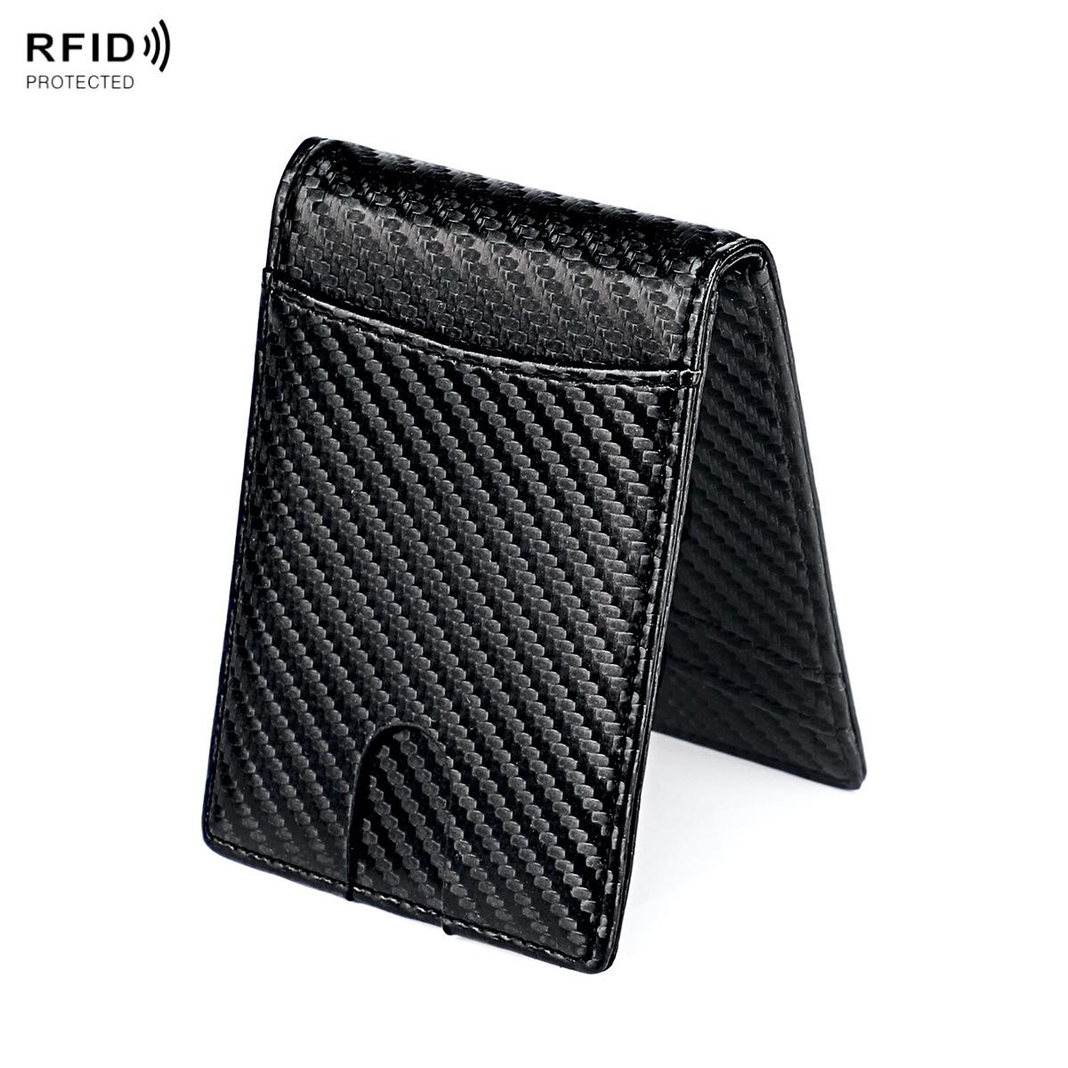 V562-A107466100ADE-202508271426-00 Rfid-blocking Carbon Fiber Men Wallet - Sleek & Secure - Image 1