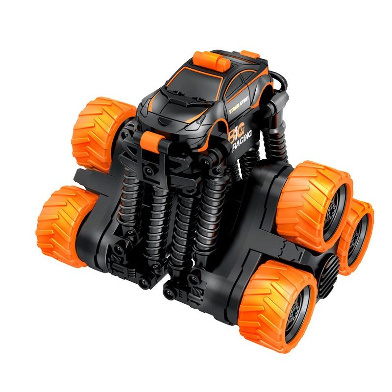 V562-A1079691650DBT-202508282141-00 Telescopic Deformation Rc Stunt Car - Off-road Tumbling Climber - Black Orange - Image 1