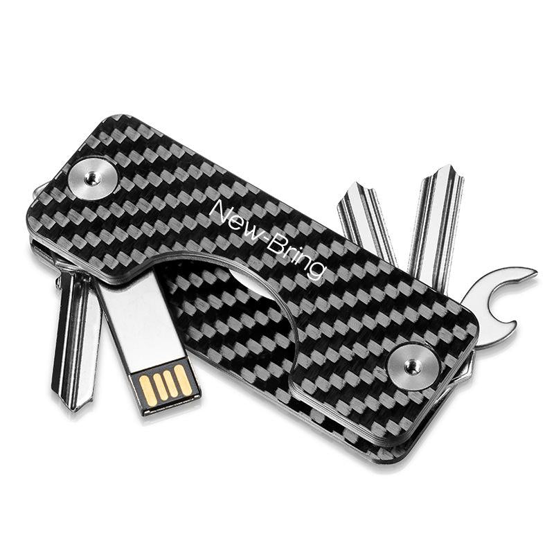 V562-A1093421950DBT-202508280021-00 Carbon Fiber Key Bag For Men Multi Function Key Clip For Car Compact Key Storage - Image 1
