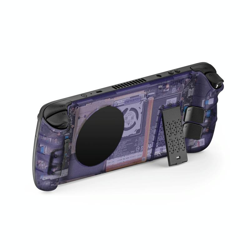 V562-A1099035060DBT-202508280932-00 Steam Deck Gaming Console Case With Transparent Thermal Back And Bracket - Purple - Image 1