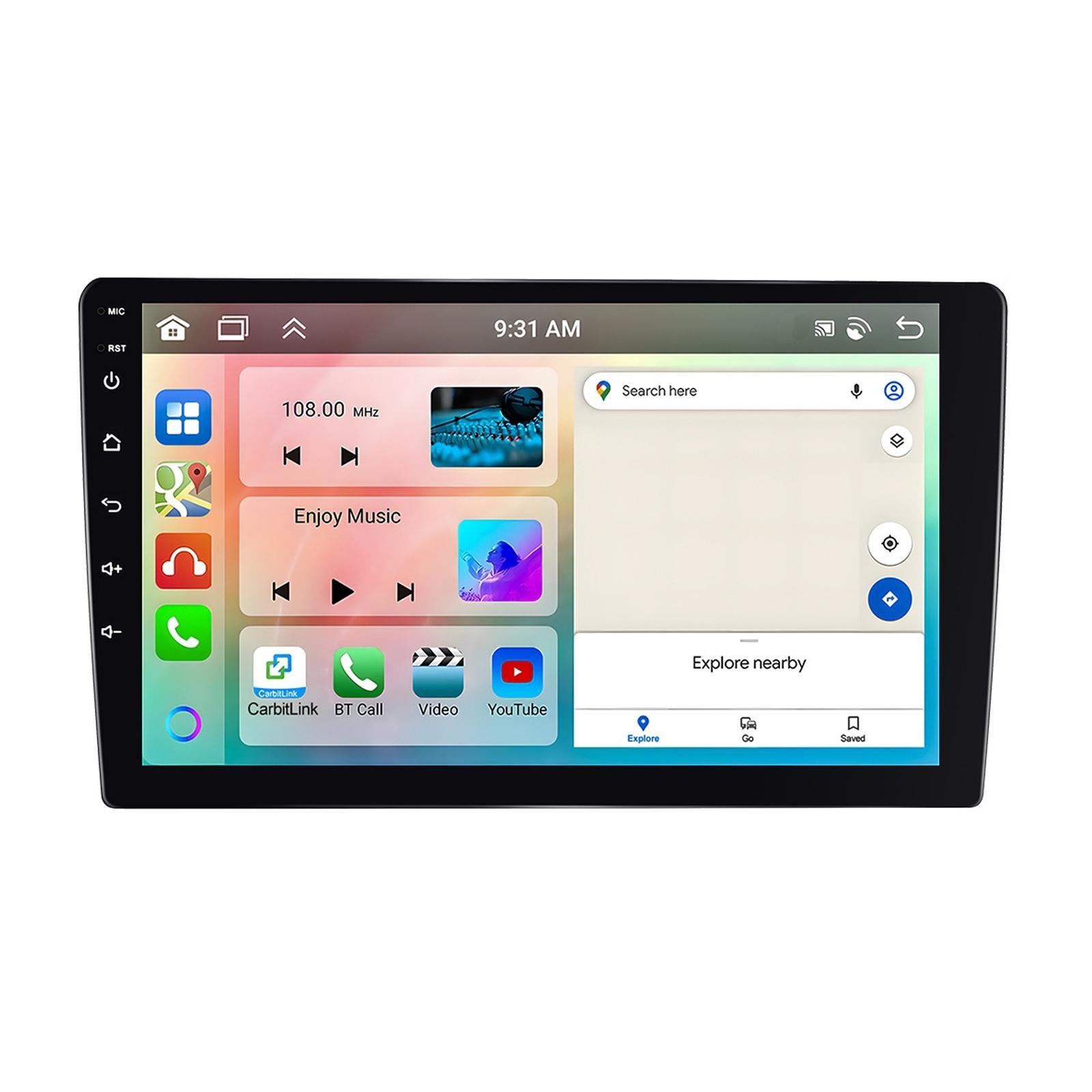 V562-A2000964060DBT-202508282332-00 6 + 128G Android Car Bluetooth Player With Gps Navigation - Standard 9 Inch - Image 1