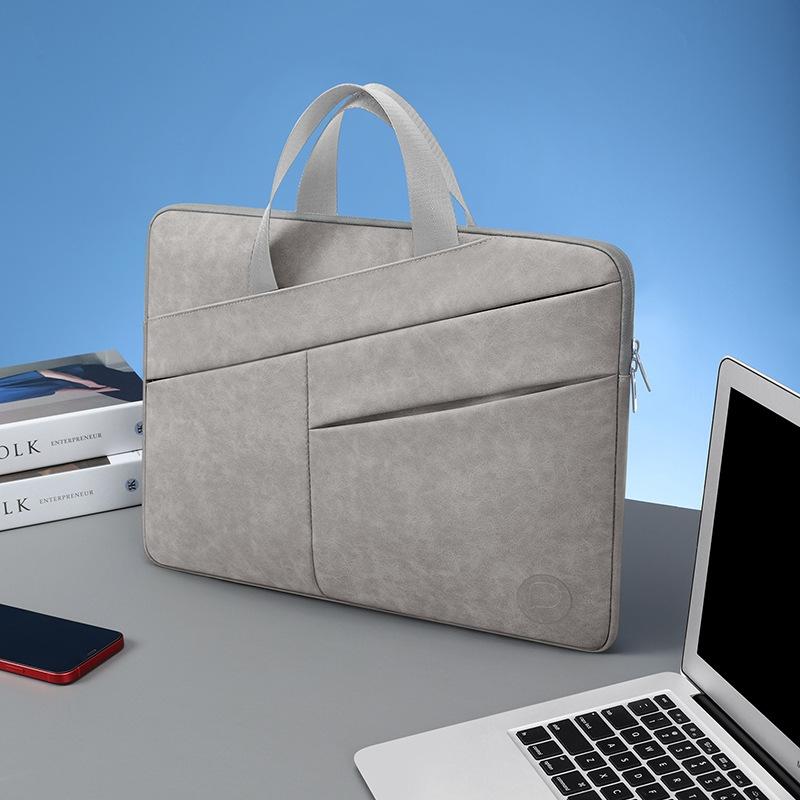 V562-A2006084060DBT-202508281810-00 14 Inch Portable Business Travel Bag for Notebooks - Light Gray - 15 Inch - Image 1