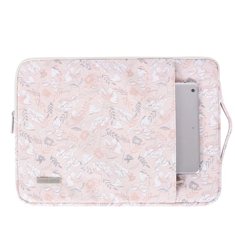 V562-A2031243060DBT-202508272137-00 12 Inch Laptop Sleeve with Telescoping Handle - Light Pink - Image 1