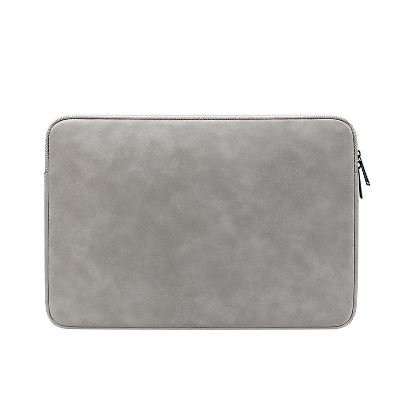V562-A2044833060DBT-202508290530-00 Lightweight Waterproof Lambskin Laptop Sleeve - Fits 14.1-15.4 Inches - Gray - Image 1