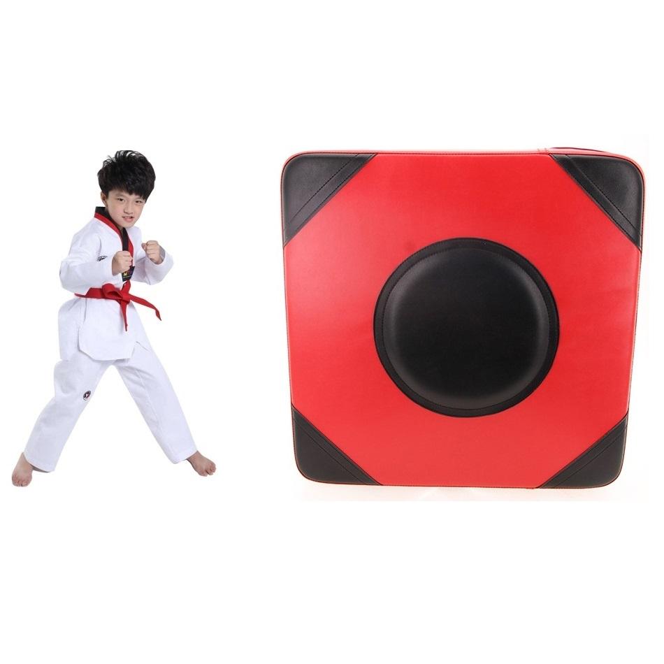 V562-B1004547850DBT-202508280435-00 Thickened Square Boxing Wall Target - Imitation Leather - 40X40X10 - Red Black - Image 1