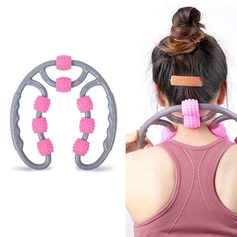 V562-B1007712060DBT-202508292041-00 8-Round Yoga Leg Massager Ring-Shaped Roller For Training - Pink - Image 1