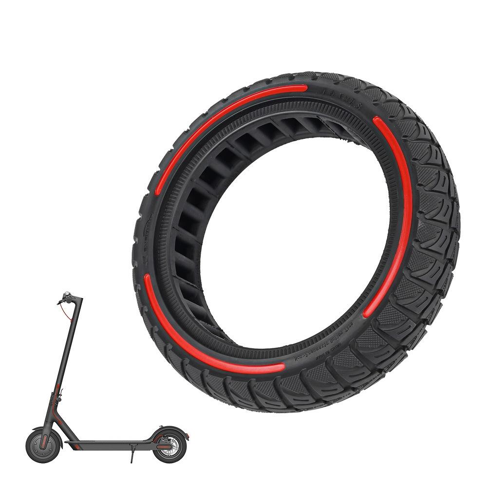 V562-B1014524060DBT-202508281154-00 Colourful 8.5 x 2 Inch Honeycomb Tires for Xiaomi M365 / Pro / Pro 2 / 1s / Lite - Off-road Flick - Red - Image 1