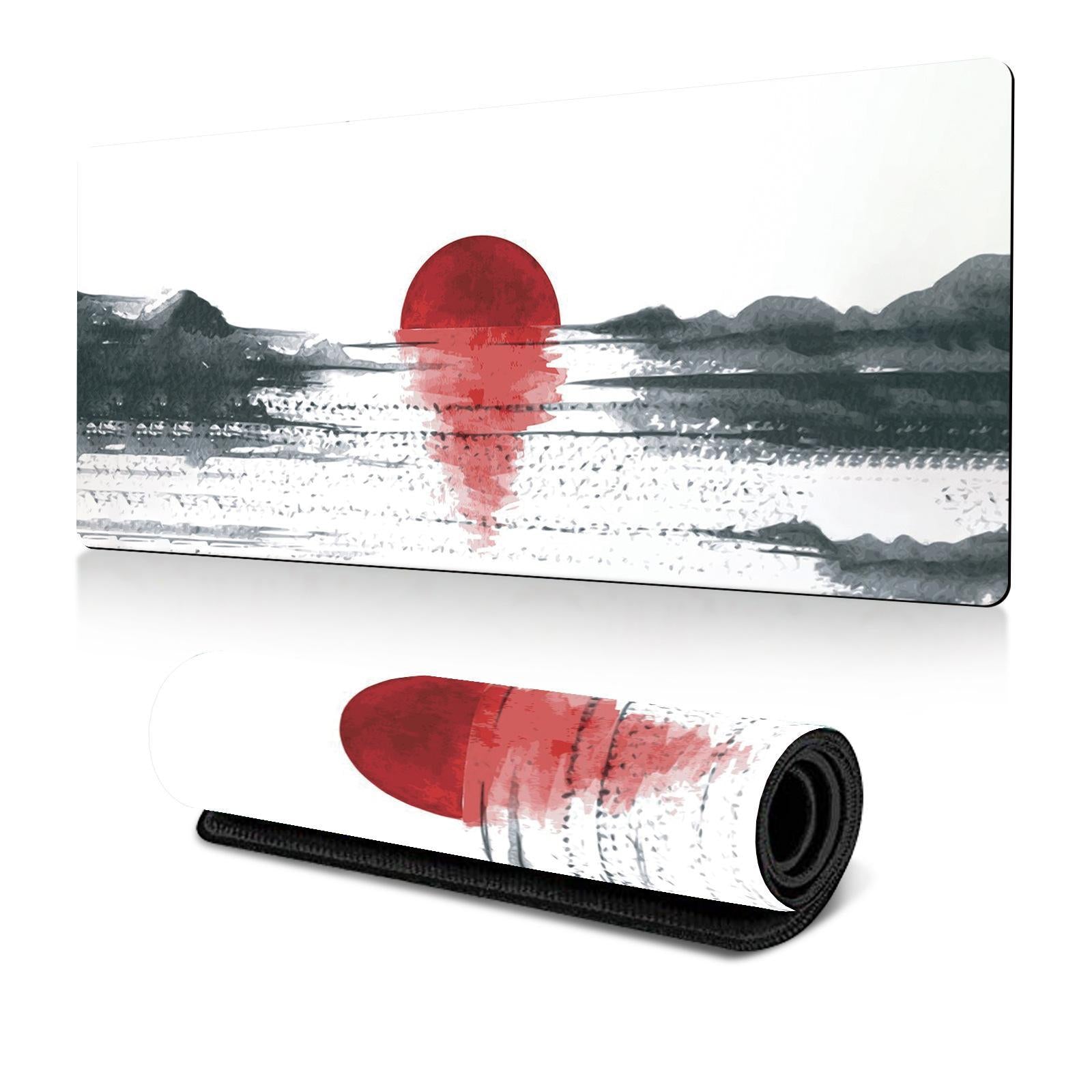V562-B1037265060DBT-202508291625-00 Cherry Blossom Ink Painting Mouse Pad Non Slip - Pattern 3 - 300X600X2Mm - Image 1