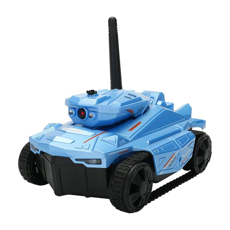 V562-B1046474060DBT-202508290026-00 720p Hd Camera Rc Car with Real-time Surveillance and Remote Control - Tank Design - Blue - Image 1