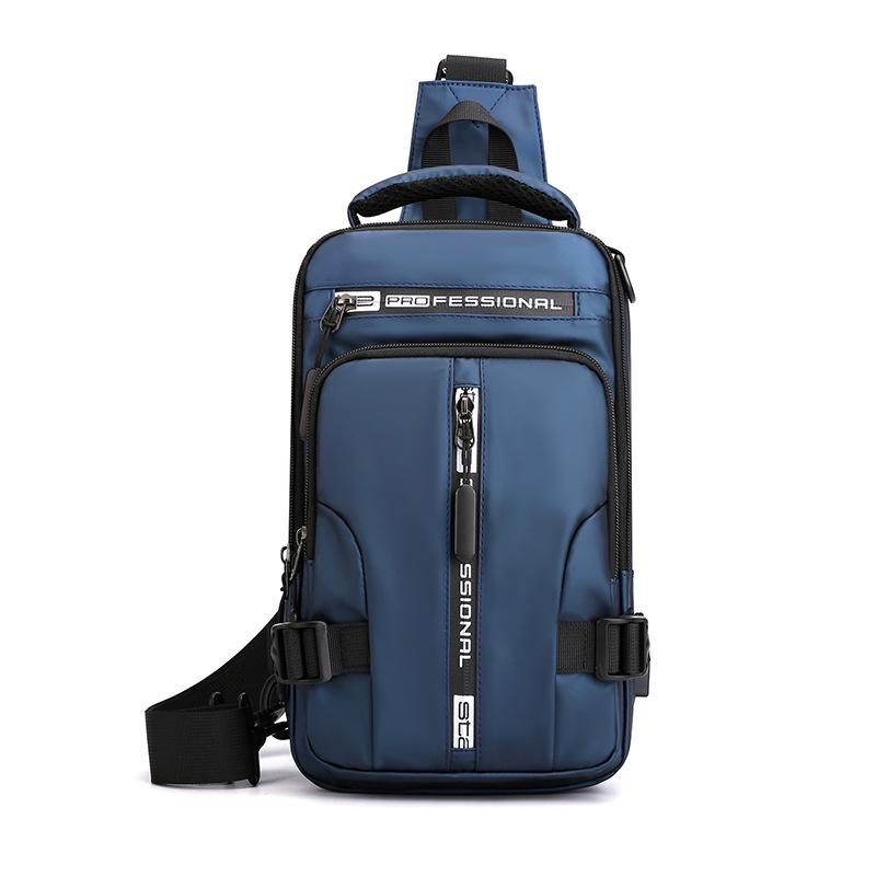 V562-B1059013060DBT-202508282236-00 Men Chest Bag Shoulder Messenger Bag - Dark Blue - Image 1