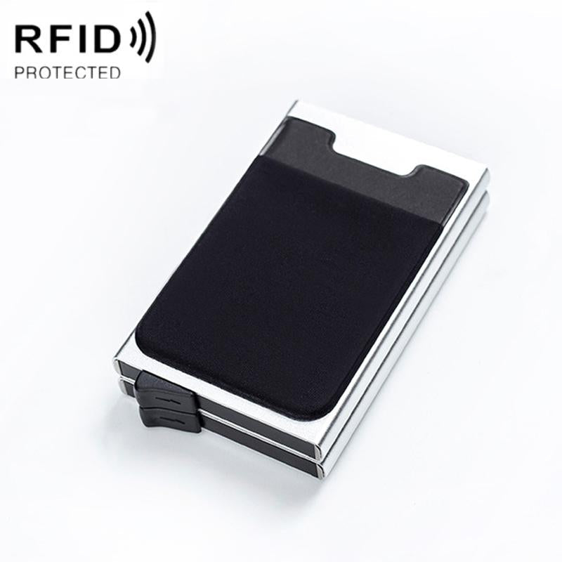 V562-B1071902060DBT-202508281621-00 Rfid-blocking Coin Card Holder - Anti-degaussing - Silver Black - Image 1