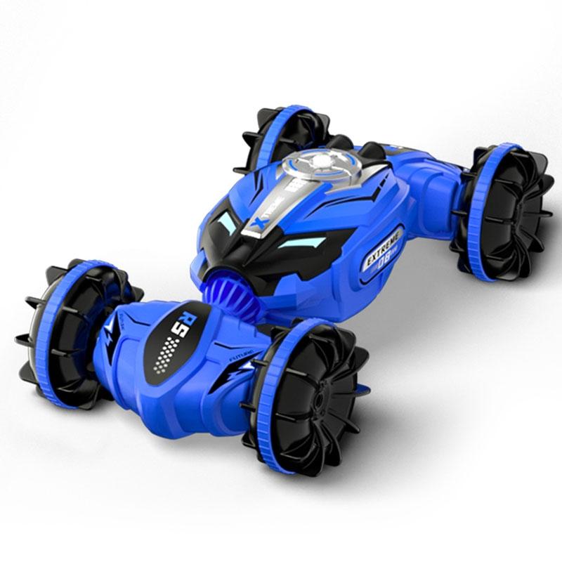 V562-B108190500ADE-202508280546-00 Double-sided 2.4g Rc Amphibious Car - 4wd - Blue - Image 1