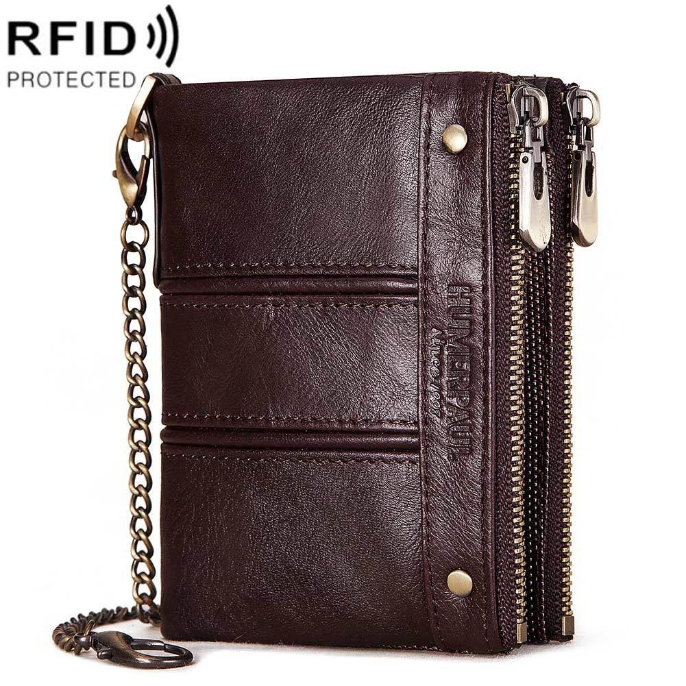 V562-B1082262060DBT-202508271040-00 Men Double Zip Rfid Coin Purse - Secure and Stylish - Image 1