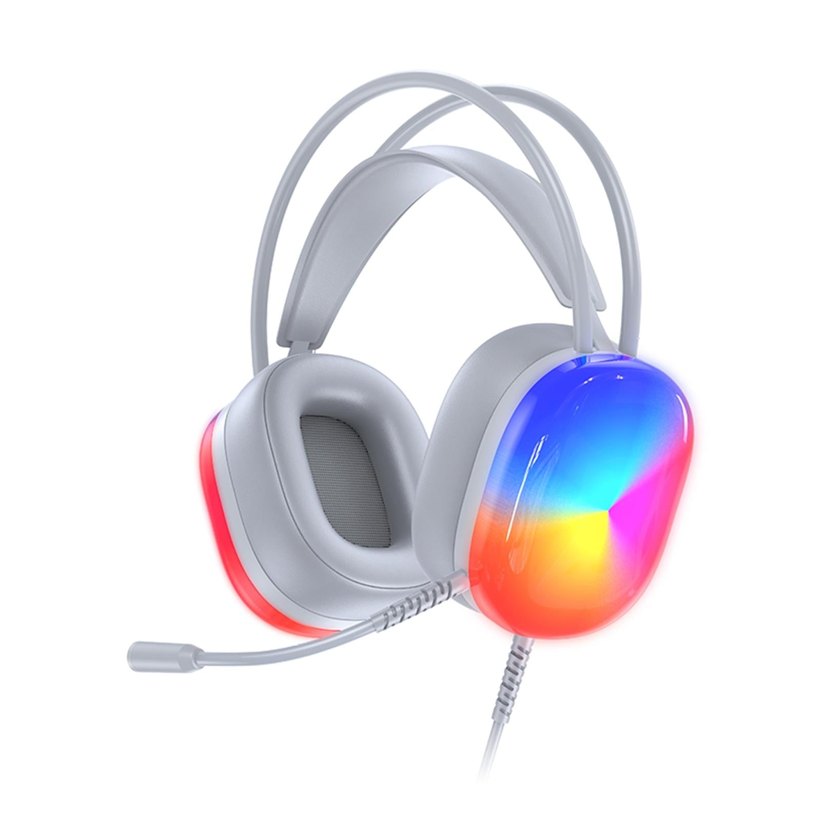 V562-B109105700ADE-202508292221-00 2M Luminous Wired Headphones Awei Gm-11 - White - Image 1