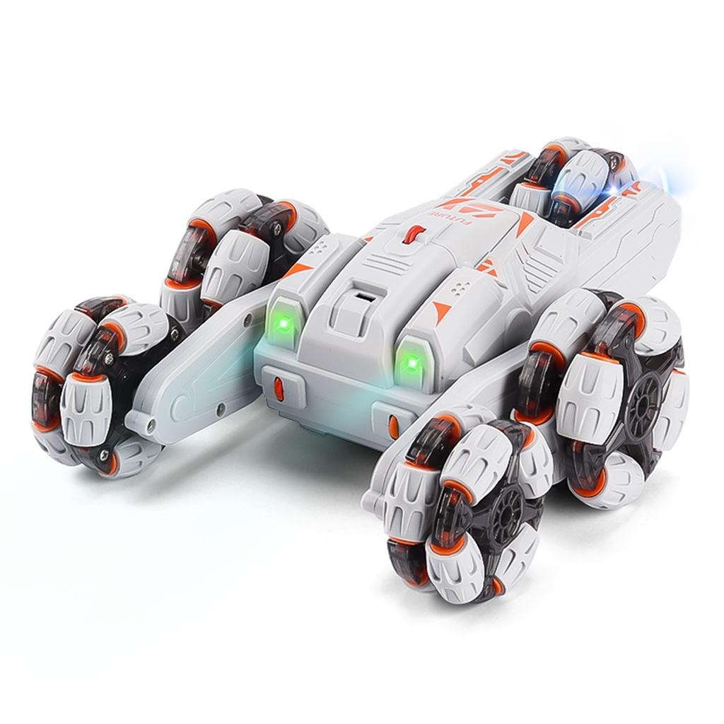 V562-B109989100AYS-202508280926-00 360-degree Swing Arm Rc Car with 5 Wheels - Multifunctional 2.4g - Grey - Image 1