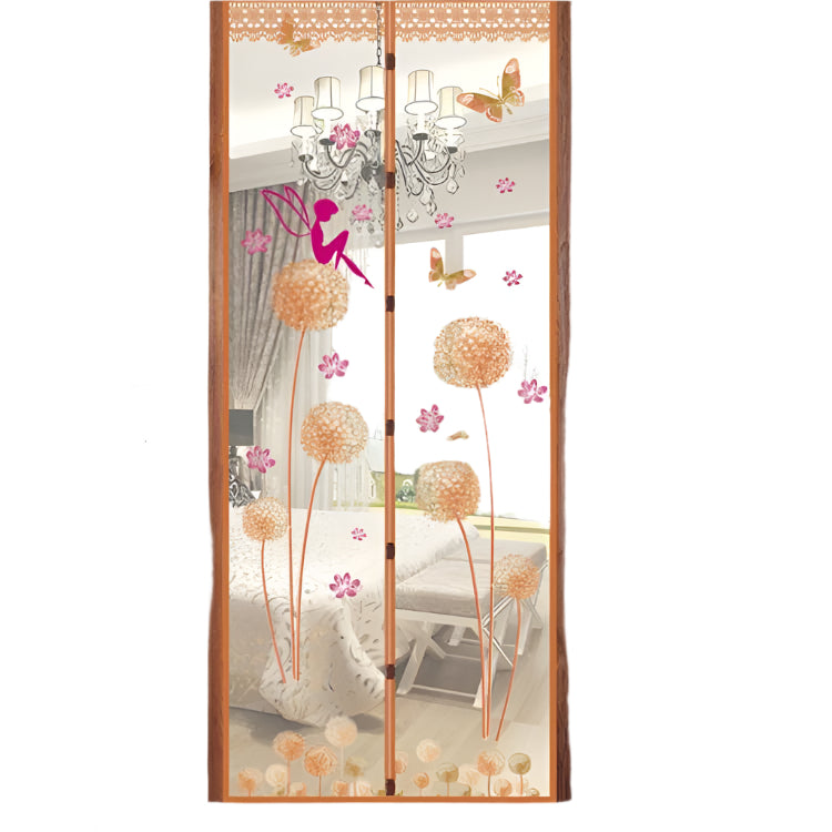 V562-B2019477140DBT-202508290053-00 100x210cm Magnetic Summer Mosquito Screen Door Curtain - Beige - Image 1
