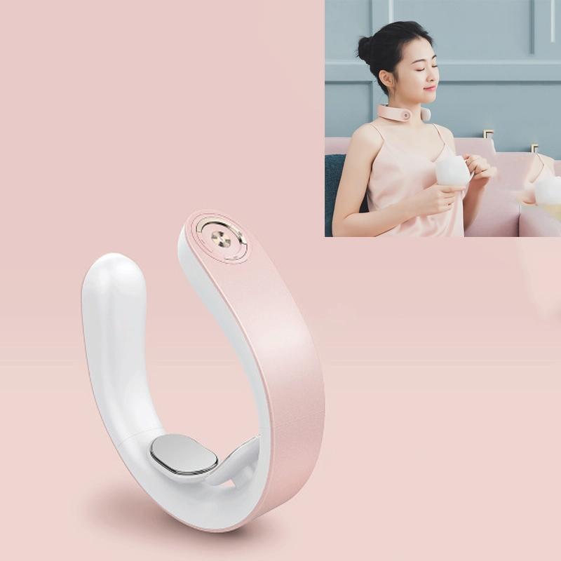 V562-B2051702240DBT-202508292216-00 Smart Neck & Shoulder Massager Heat Therapy Multi-Function Cervical Spine Physiotherapy Pgg - Pink - Image 1