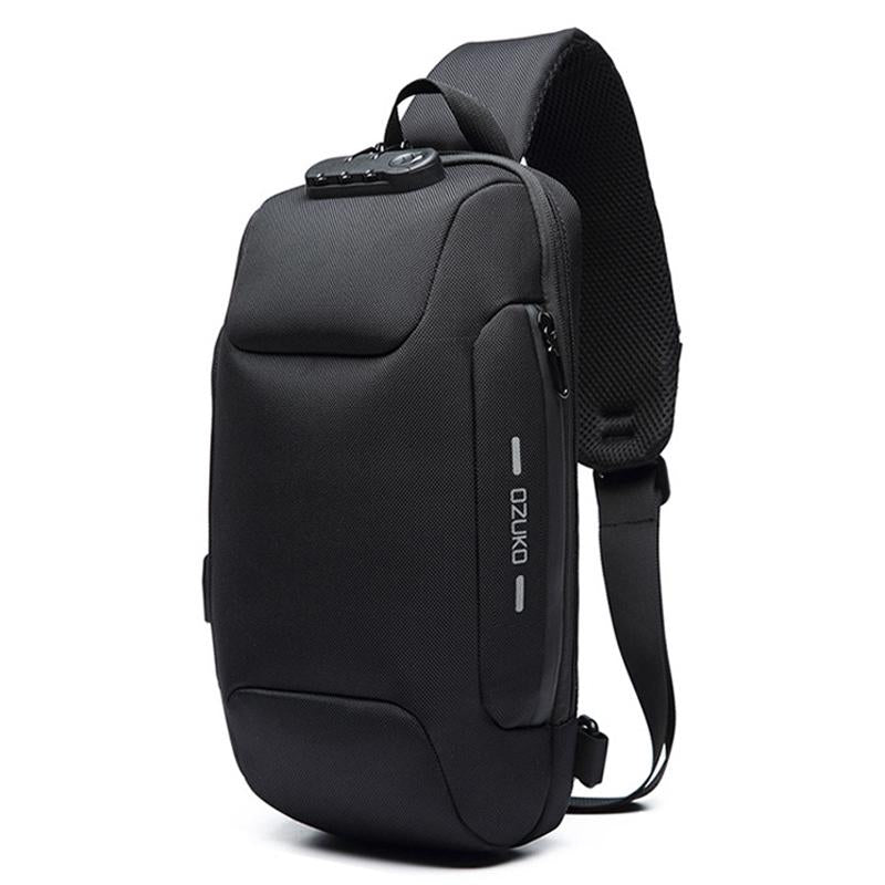 V562-B2062102640DBT-202508282304-00 Waterproof Anti Theft Chest Bag Usb Charging Port Large Size - Black - Image 1