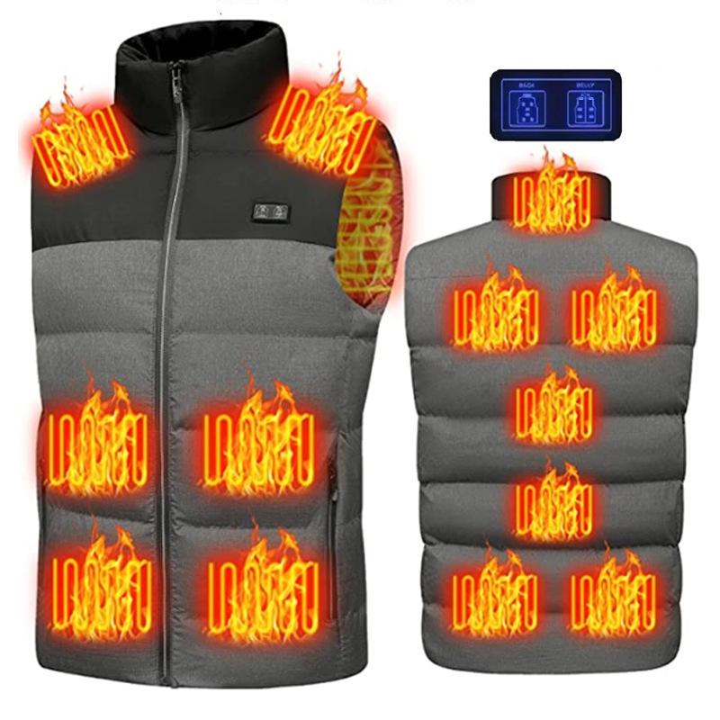 V562-B3067235060DBT-202508291240-00 Winter Smart Dual-Control 13-Zone Charging Heating Vest - Grey - L - Image 1