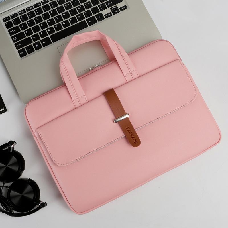 V562-B3073812060DBT-202508271031-00 15-15.6 Inch Pink Pu Waterproof Laptop Bag - Durable and Stylish - Image 1