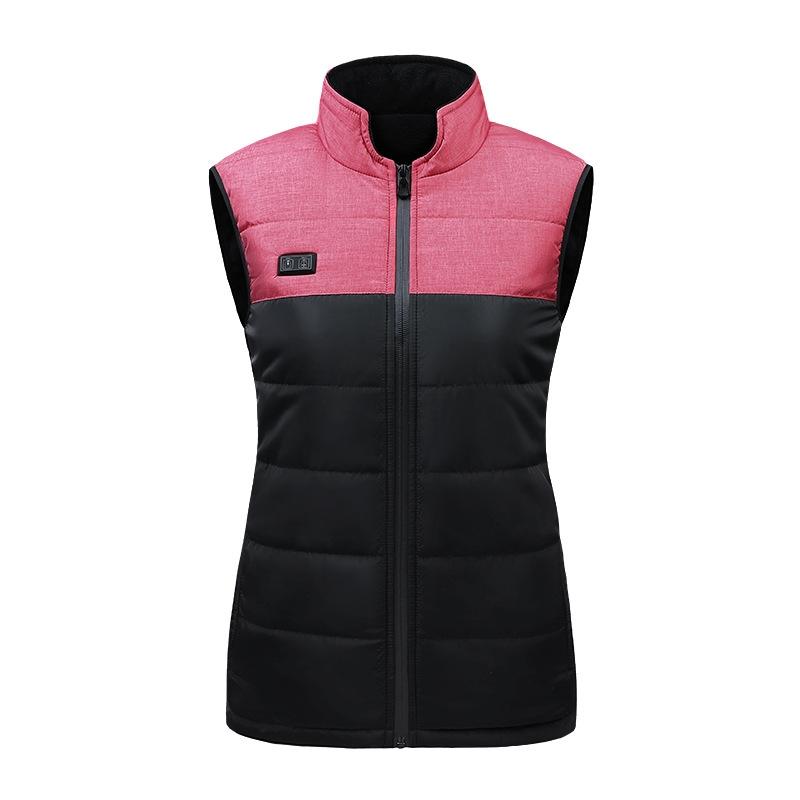 V562-B3093692060DBT-202508291625-00 Heated Vest Electric Heating 3 Constant Temperature Warm Cotton Jacket - Red-4 Zones Heating - L - Image 1