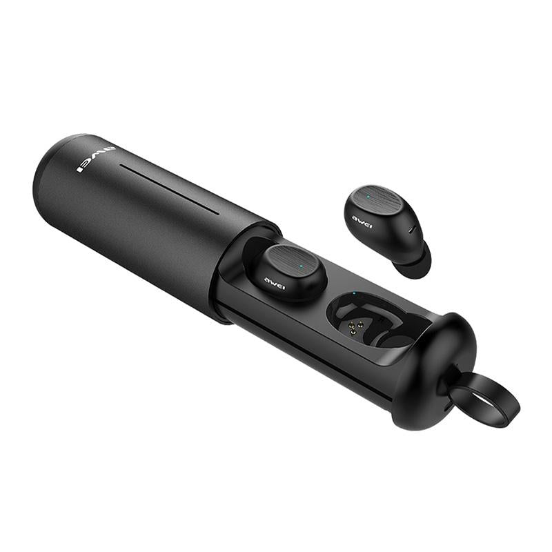 V562-B3555SXPI-202508271226-00 Wireless Sports Headset with Portable Charging Case - T55 Tws Bluetooth V5.0 Black - Image 1