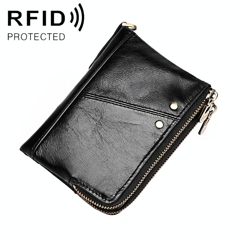 V562-B3766BCC-202508280920-00 Men Leather Rfid Wallet - Antimagnetic - Black - Image 1