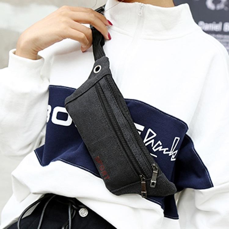 V562-B43818841YZ-202508290926-00 Versatile Canvas Shoulder Bag - Black - Image 1