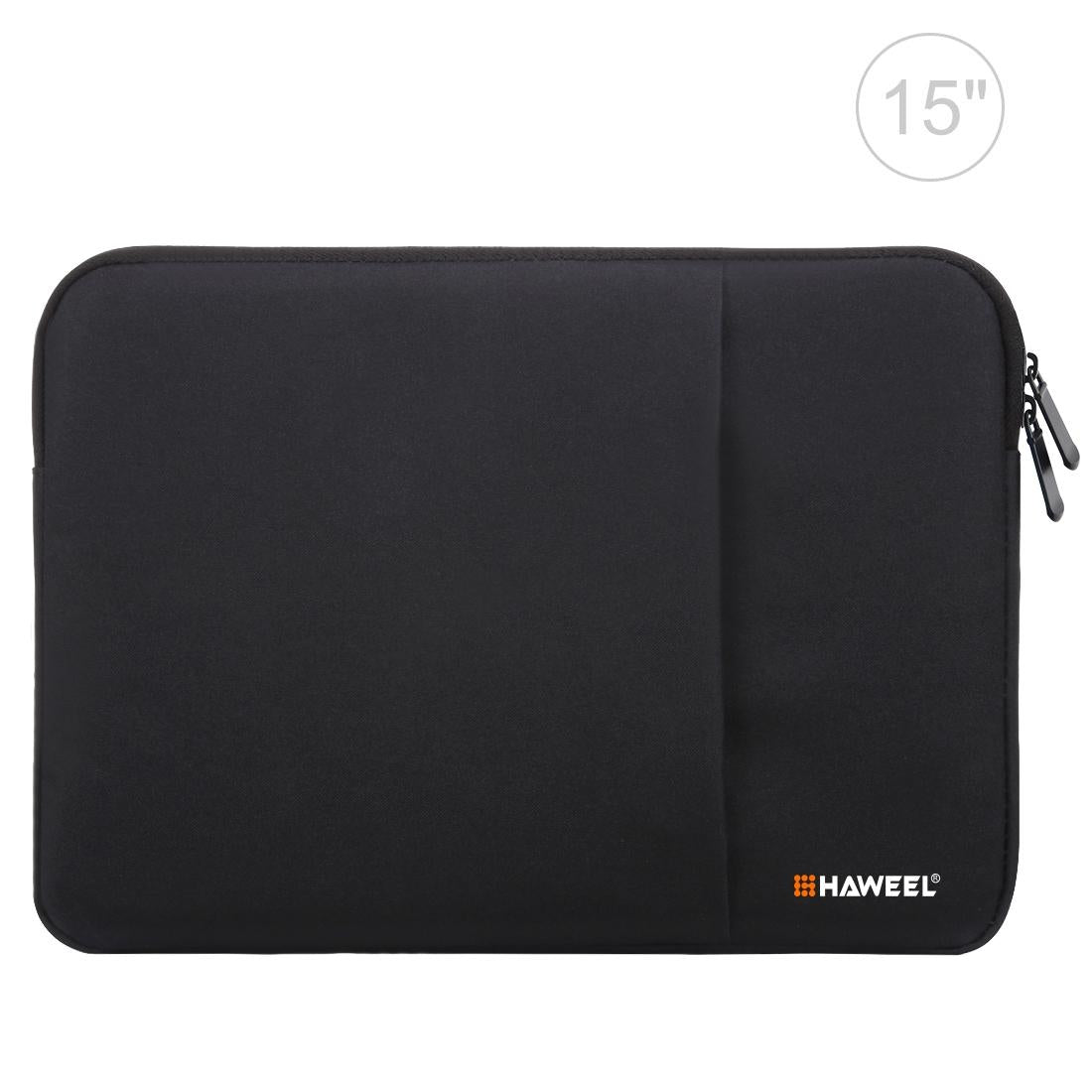 V562-B5182LWH-202508290815-00 15 Inch Laptop Sleeve Case with Zipper for Macbook Samsung Sony Dell Alienware Chuwi Asus Hp - Black - Image 1