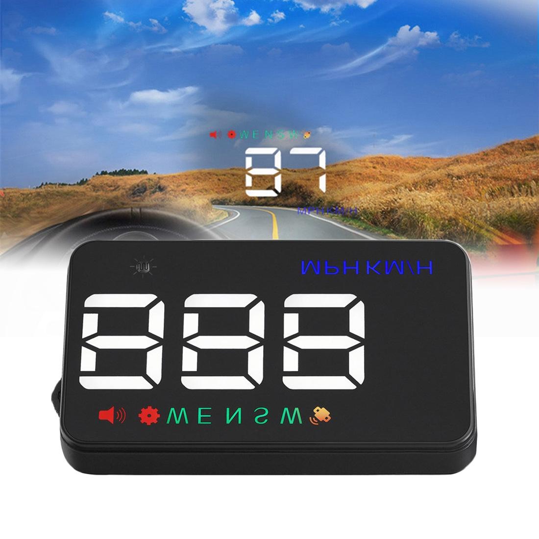 V562-B5410SMC-202508290810-00 3.5 Inch Car Hud With Gps 2 Display Modes Light Sensors Speed & Compass Speed Alarm - Black - Image 1