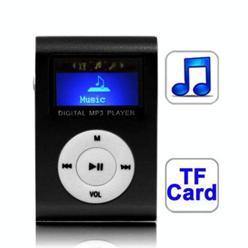V562-B6102-3PM-S-202508291045-00 Lcd Mp3 Player With Tf / Micro Sd Slot & Metal Clip - Black - Image 1