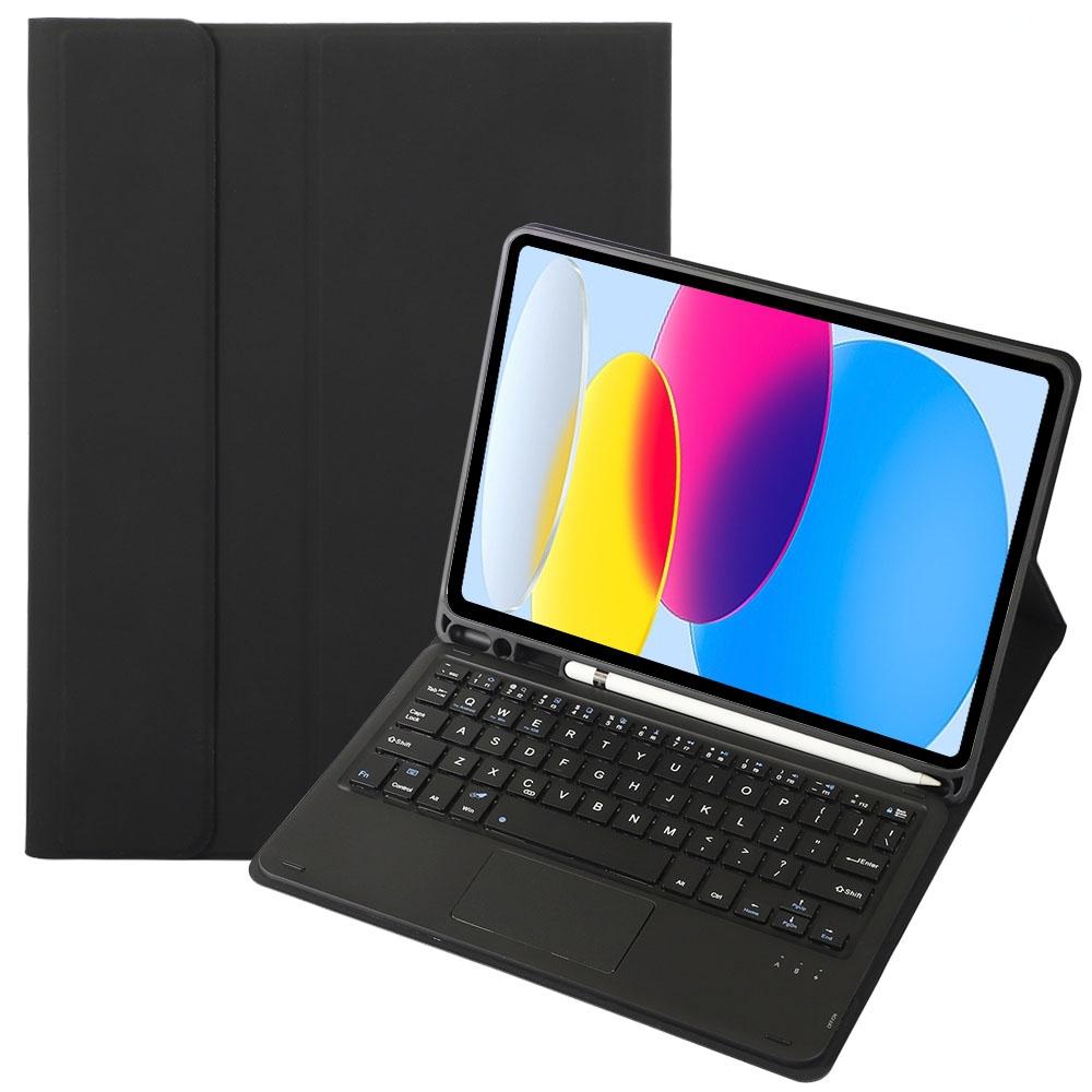 V562-B7837SAS-202508290726-00 2022 Ipad 10.9 Lambskin Bluetooth Keyboard Case With Pen Slot - Black - Image 1