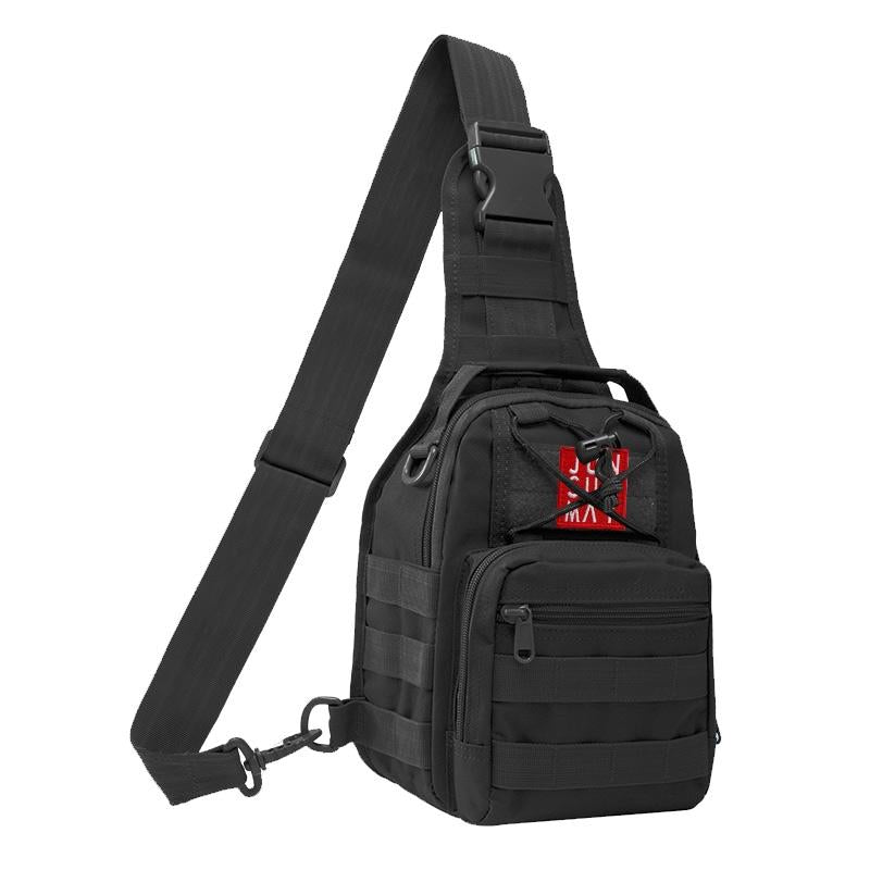 V562-C100168100AYS-202508282246-00 Waterproof Crossbody Chest Pack For Outdoor Sports Lightweight & Durable - Black - Image 1