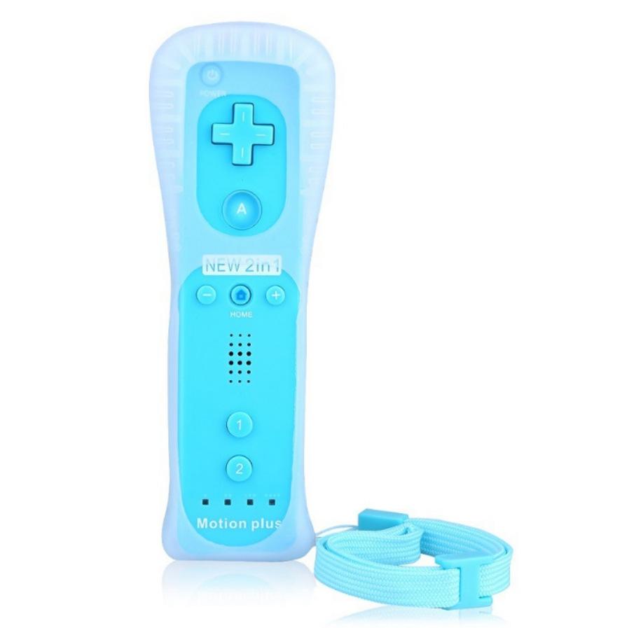 V562-C1013290730DBT-202508281221-00 Wii / Wiiu Right Handle with Built-in Accelerator - 2 in 1 - Blue - Image 1