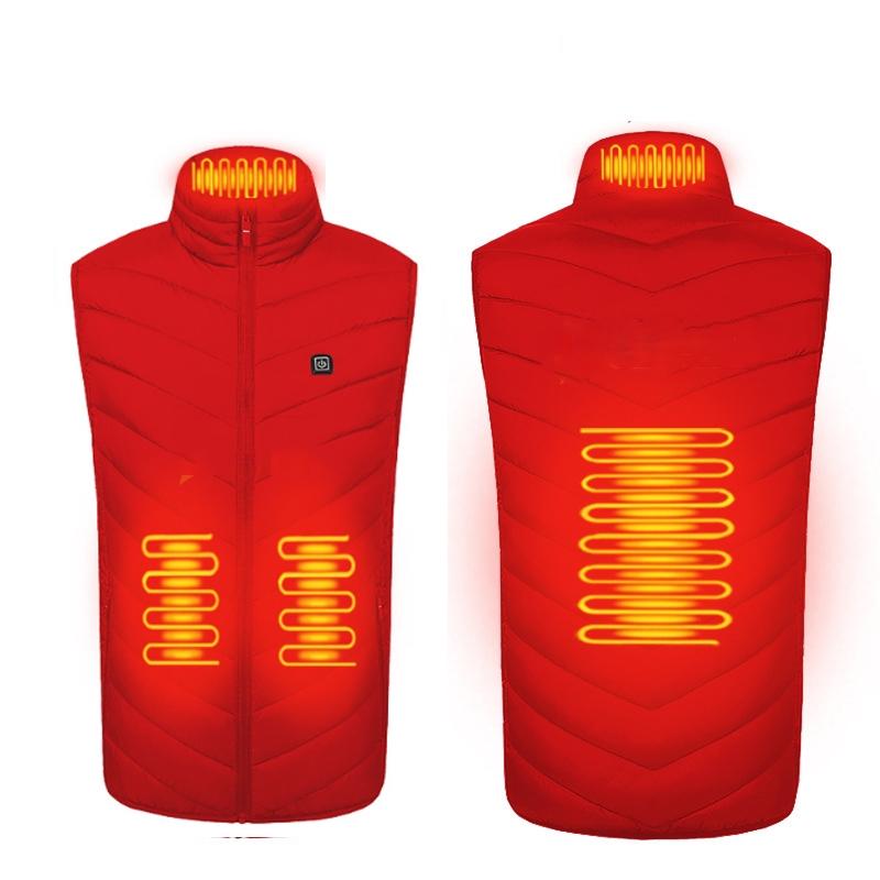 V562-C1019155060DBT-202508291325-00 4 Area Single Control Usb Electric Heating Undershirt Intelligent Warm Vest - Red - S - Image 1