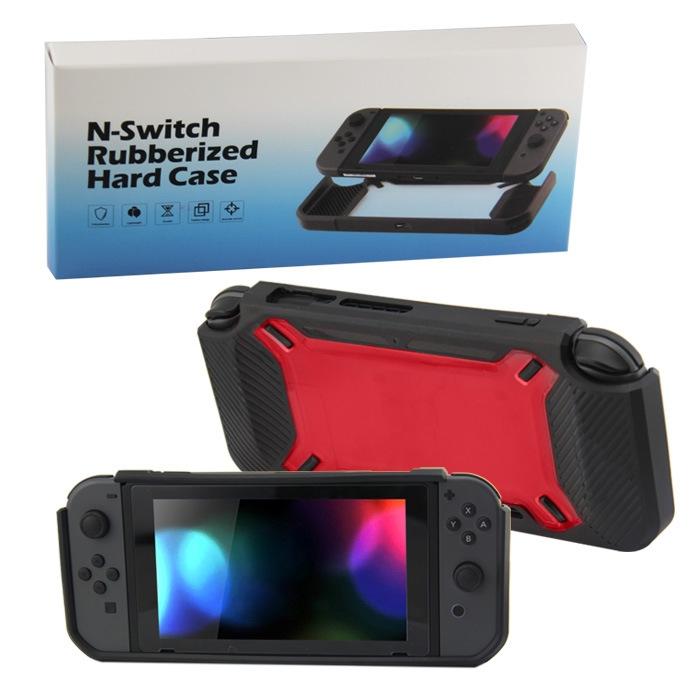 V562-C1030681060DBT-202508290131-00 Nintendo Switch Back Cover - Scratch Resistant - Black + Red - Image 1